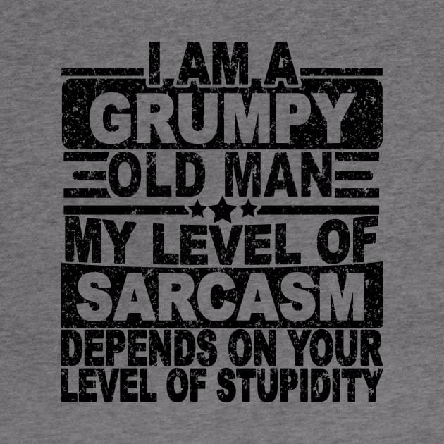 I AM A GRUMPY OLD MAN MY LEVEL OF SARCASM by SilverTee
